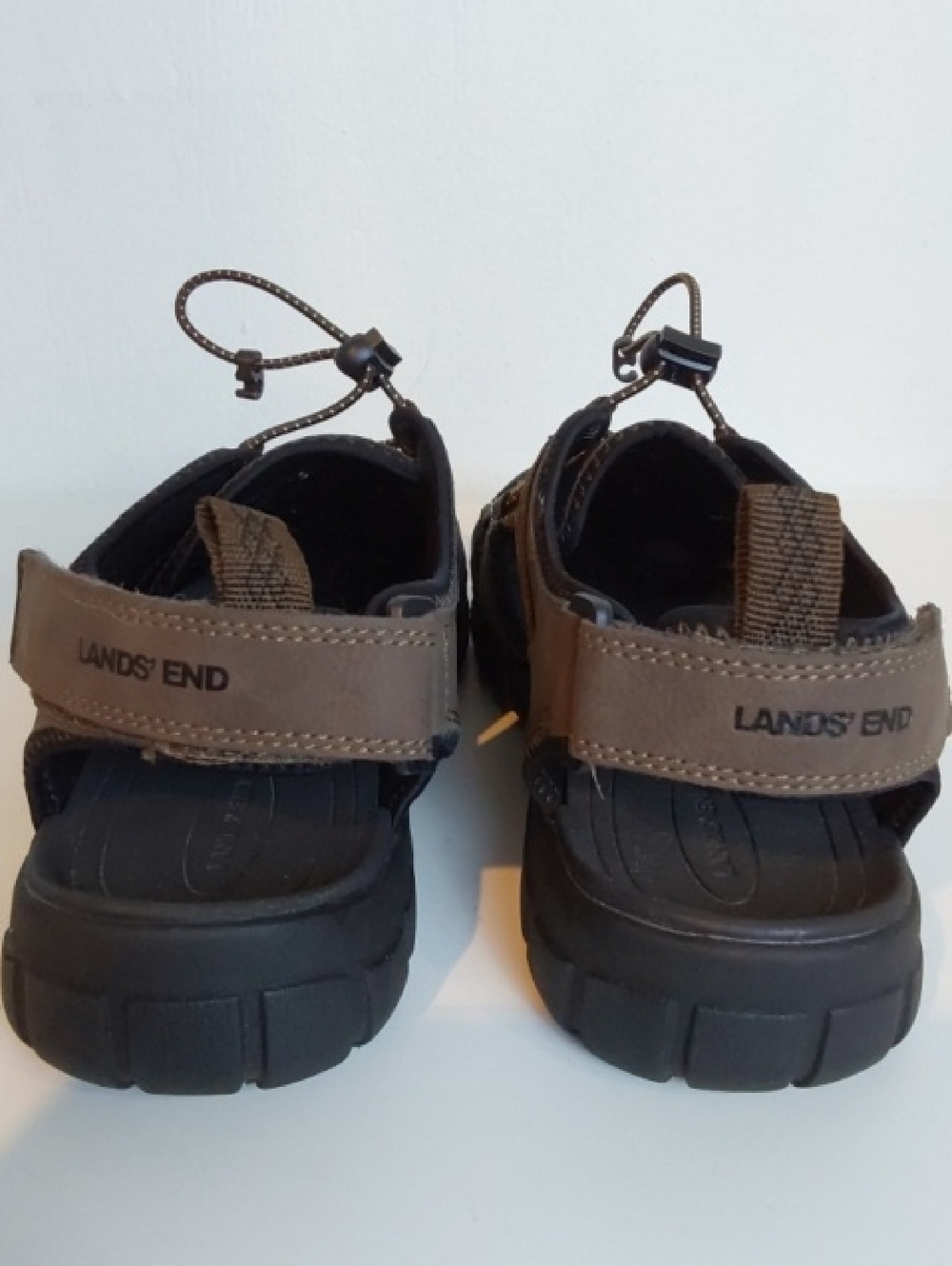 Lands End|Men's Brown Black Sporty Vented Outdoor Sandals Hiking Shoes Sz.10.5 - Picture 5 of 16